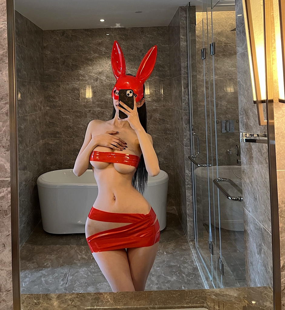 【微密圈】脸红Dearie_ -限定红色绑带兔兔[13P-41.2M]插图