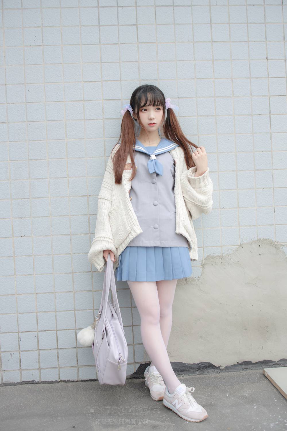 森萝财团写真 X-061 80D薄白丝插图