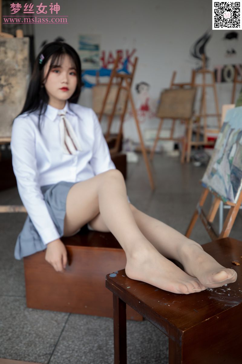 [MSLASS梦丝女神] 2019-09-25 NO.060 恬恬 画室乖乖女 [55+1P／393MB]插图1