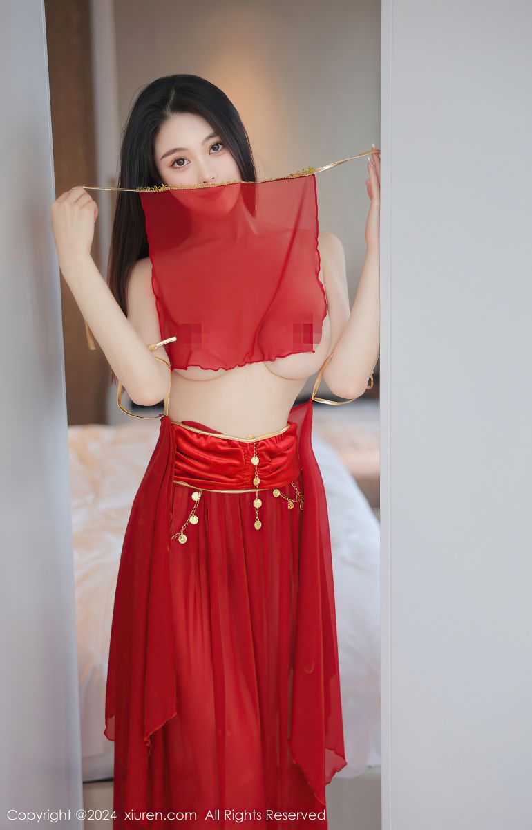[XIUREN秀人网] 2024.04.19 NO.8420 清妙 性感红色舞裙插图
