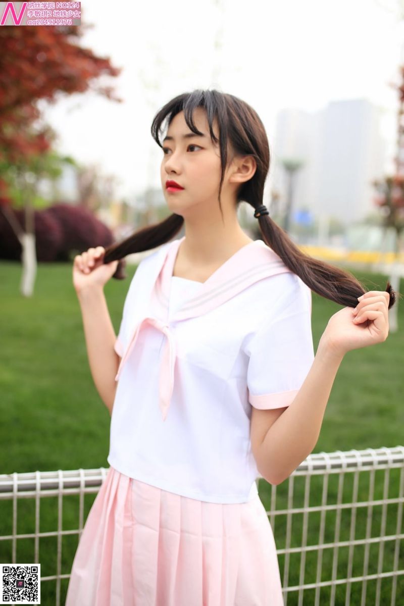 纳丝摄影 NO.124 张诗敏地铁少女白丝袜肉色丝袜 [93P1V+870M]插图