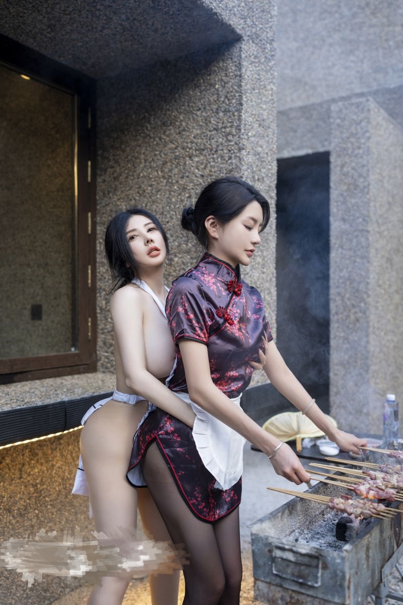 秀人网嫩模 潘娇娇 内部私购 姐妹花厨娘【89P6V】插图