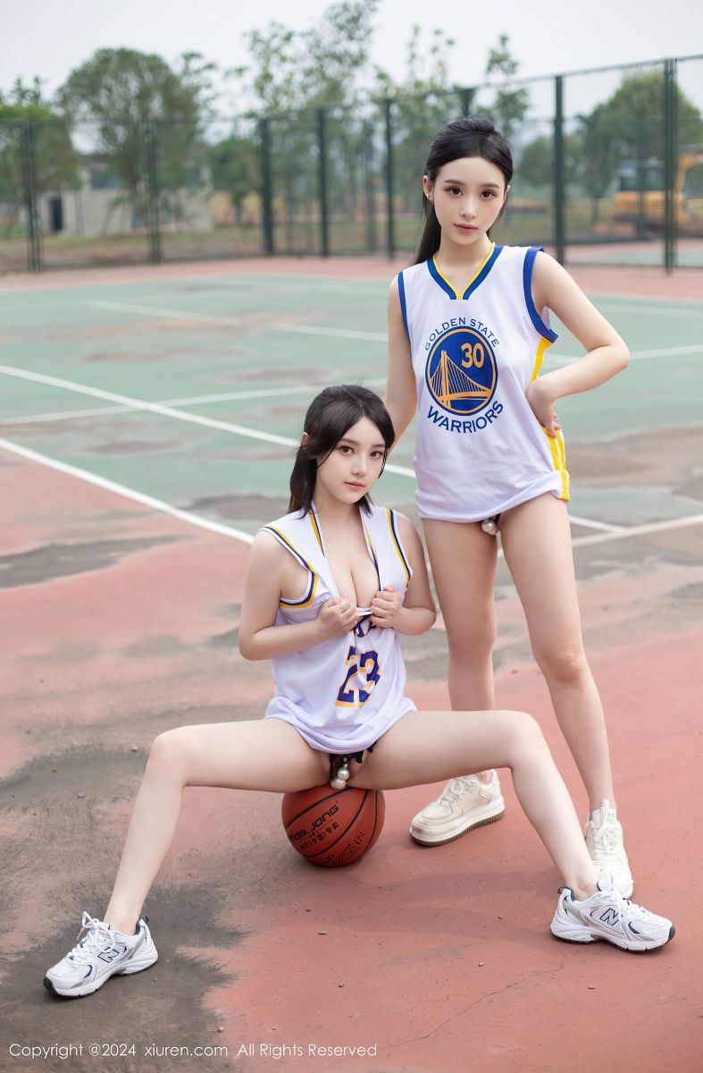 [XIUREN秀人网] 2024.06.21 NO.8744 豆瓣酱 模特合集 蓝球场景互动拍摄插图