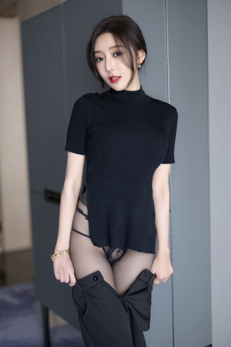 秀人网嫩模 王馨瑶Yanni 内部私购 黑色西装加西裤高启兰【108P】插图