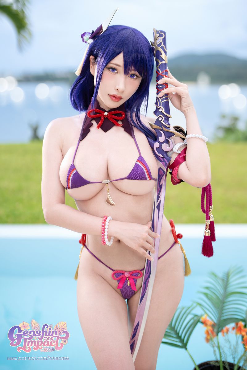 雨波HaneAme – NO.420 原神 雷电将军写真书[95P-647M]插图1