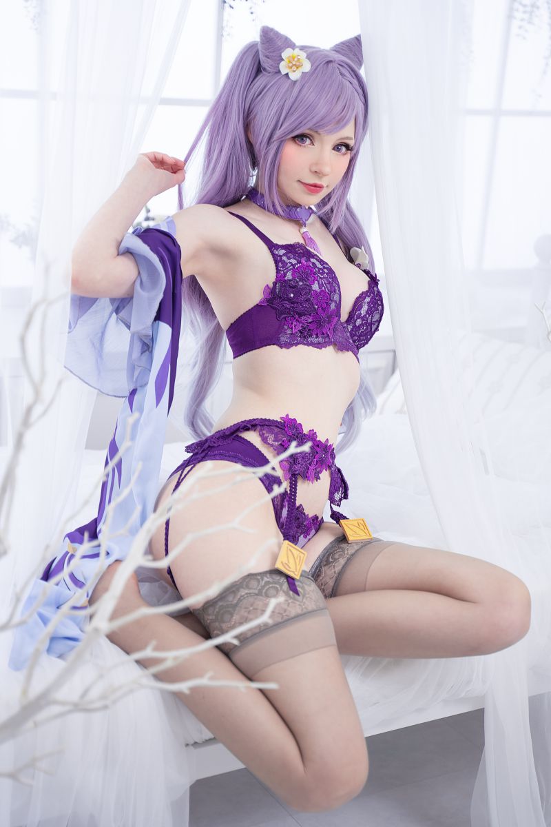 Peach milky – NO.019 Keqing Genshin Impact[114P-934.1M]插图1