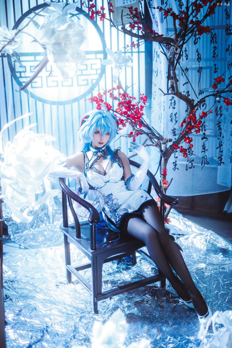 蠢沫沫 – NO.370 2024年会员 原神 甘雨旗袍[27P-180.7M]插图1
