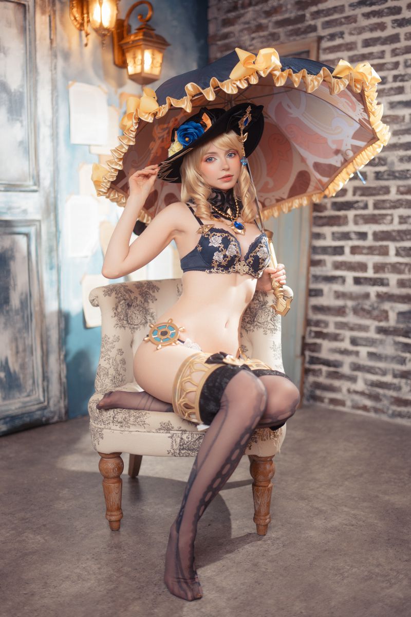 Peach milky – NO.028 Navia Lingerie (Genshin Impact)[21P-109.6M]插图1