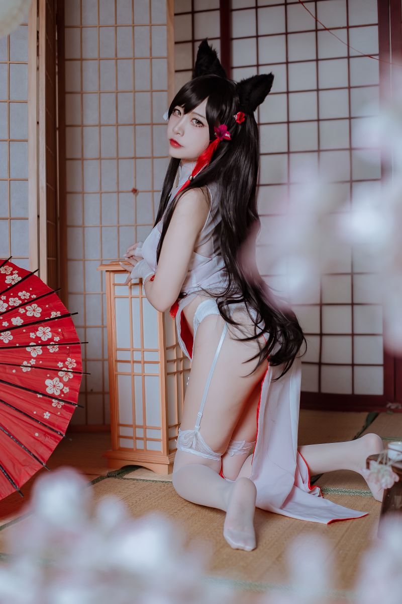 二佐Nisa – NO.193 犬之眷 碧蓝航线 爱宕 旗袍[18P-117.2M]插图1