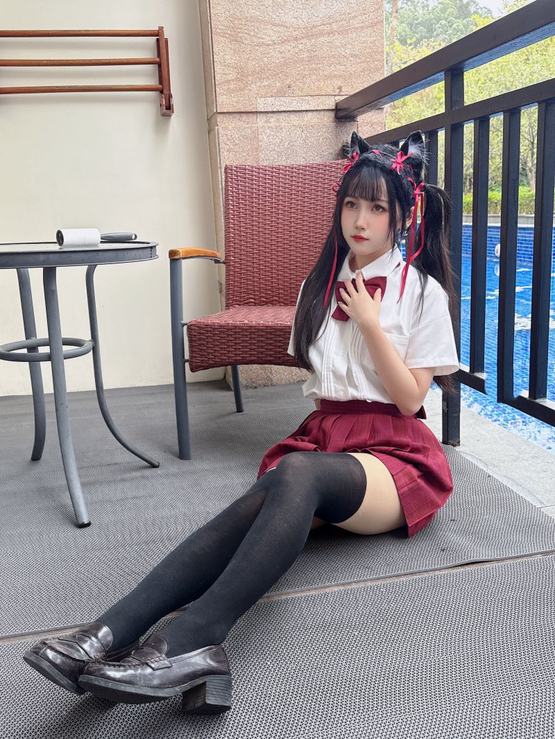 不呆猫 – NO.048 温泉双马尾JK [22P1V-712MB]插图